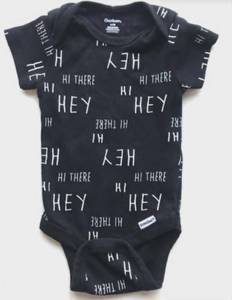 lot 2847 image: Gerber Baby Onesies with Hey Hi There Print Size 0-3M -2ct