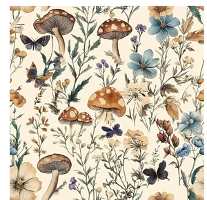 lot 2829 image: Froluya Mushroom Peel and Stick Wallpaper Roll
