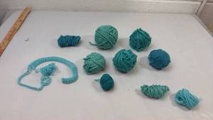 lot 48 image: Teal and Turquoise Yarn Ball Collection