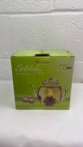 lot 75 image: Creano Erbl�hTee Glass Teapot with Flowering Tea Set