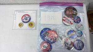 lot 118 image: Political Campaign Button Collection with Roosevelt and Presidential Candidates