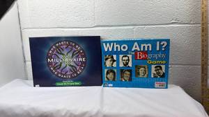 lot 132 image: Who Wants to Be a Millionaire and Who Am I Biography Board Games Bundle
