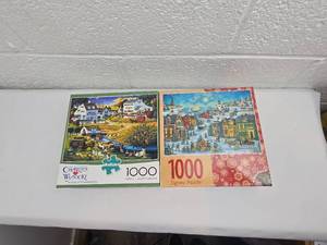 lot 166 image: Charles Wysocki 1000 Piece Jigsaw Puzzle Set