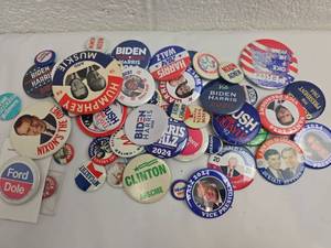 lot 182 image: Political Campaign Button Collection Mixed Lot