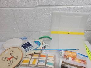 lot 213 image: Cross Stitch Embroidery Kit with Canvas and Threads
