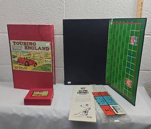 lot 221 image: Touring England Board Game and All-Pro Football Game Collection
