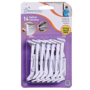 lot 13485 image: Dreambaby L1412 Secure Safety Catches  White  Plastic