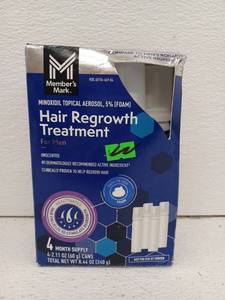 lot 13486 image: Members Mark Hair Regrowth Treatment For Men, 4 Momth Supply, BB 42026