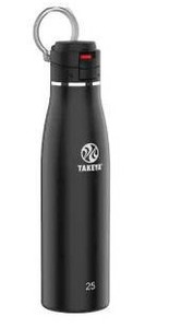lot 13494 image: Takeya Traveler 25 oz. Stainless Steel FlipLock Bottle Onyx