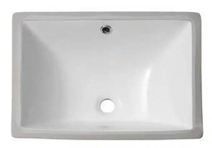 lot 13557 image: Lordear 18.5 in. Rectangular Undermount Porcelain Ceramic Vanity Vessel Sink in White