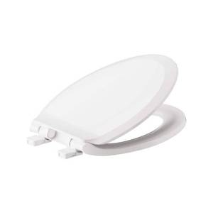 lot 13561 image: Cadet Elongated Antimicrobial Soft Close Toilet Seat in White