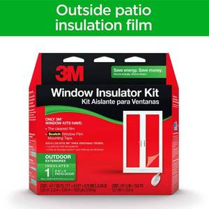lot 13566 image: 3M Outdoor Patio Door Window Insulator Kit, Fits One 6ft 8in  x  9ft Door