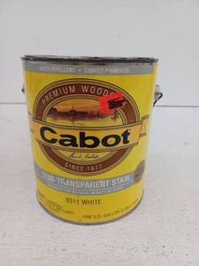 lot 13616 image: Cabot Valspar 01-0311 Cabot Stain, Oil Base Semi transparent Stain, White