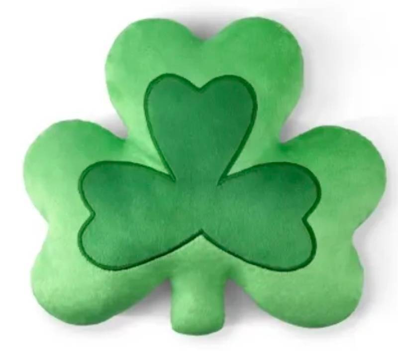 lot 5127085 image: Target Bullseye Playground St. Patricks Day Shamrock Clover Pillow - Retail $15
