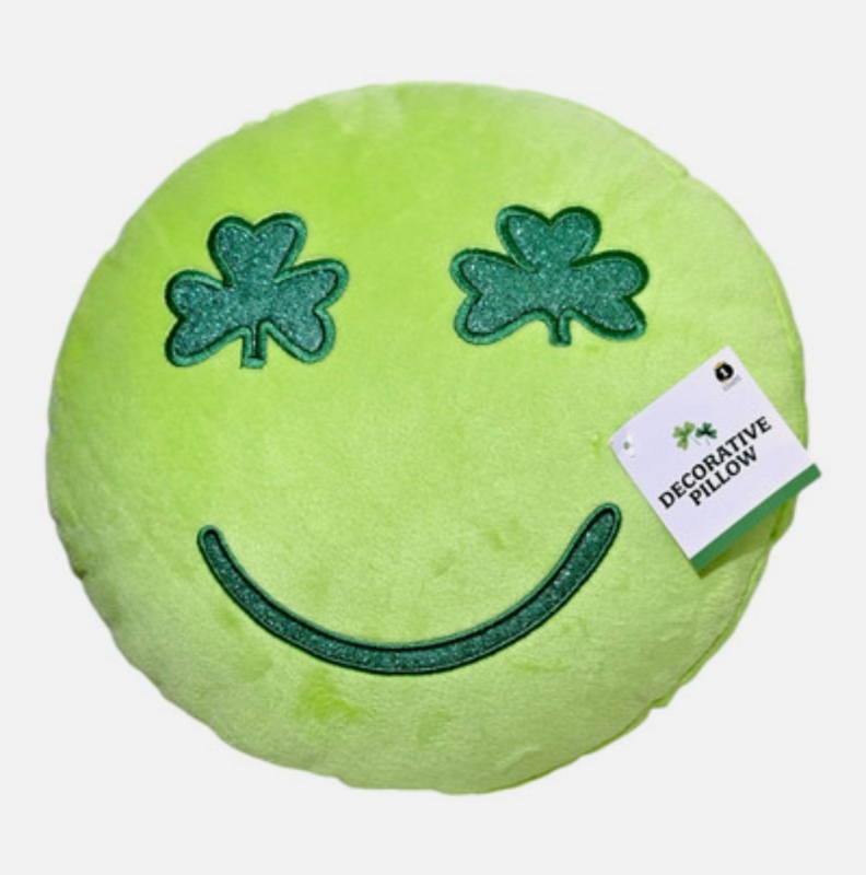 lot 5127079 image: Target Bullseye Playground St. Patricks Smiley Shamrock Pillow Green - Retail $10