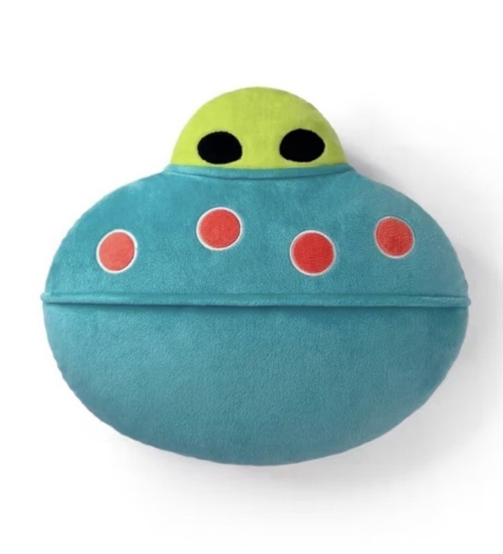 lot 5127089 image: Target Bullseye UFO Alien Throw Pillow 2024 Decorative Plush 13.5in - Retail $10