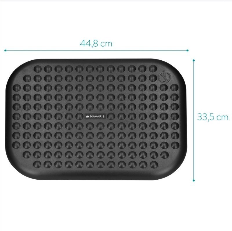 lot 4651185 image: Navaris Plastic Ergonomic Footrests, Black, 1 Count - Retail $26