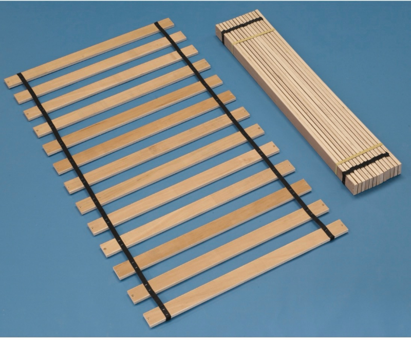 lot 3565015 image: Frames and Rails Twin Wooden Roll Slats - Retail $100