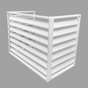 lot 361409 image: Retails for $233 Outdoor Air Conditioner Cover All-weather Central Air Conditioner Protection Cover Galvanized steel material Sturdy and durable Air Conditioner Fence Screen Suitable for outdoor use(White,100x