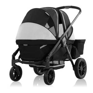 lot 452029 image: Retails for $500 Evenflo Pivot Xplore Dreamz All-Terrain Stroller Wagon with Bassinet Insert (Jetsetter Black)