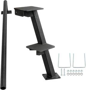 lot 461260 image: Retails for $517 Boat Trailer Dual Step, Stainless Steel Paint Trailer Step Ladder Heavy Duty Boat Trailer Steps Anti Slip Camper Ladders Universal Tongue Step for Bass Boats Deep V Boats Trailers