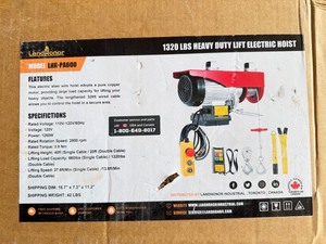 lot 5350 image: Unused Land Honor Lift Electric Hoist (LHR-PA600)