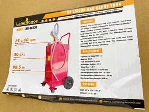 lot 5262 image: Unused Land Honor 30 Gallon Gas Caddy Tank (LHR-GCT30)