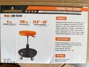 lot 5250 image: Unused Land Honor 240Lbs Tool Stool (LHR-TS240)