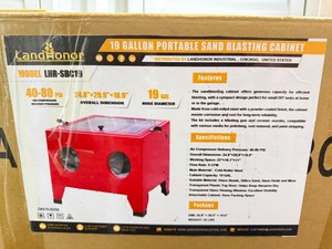 lot 5266 image: Unused Land Honor 19 Gallon Portable Sand Blasting Cabinet (LHR-SBC19)