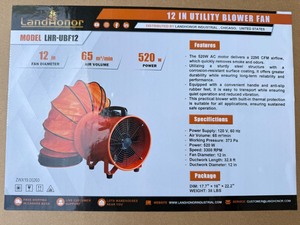 lot 5276 image: Unused Land Honor 12In Utility Blower Fan (LHR-UBF12)
