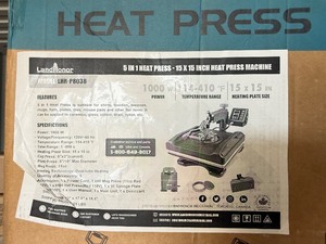 lot 5382 image: Unused Land Honor 5 in 1 Heat Press (LHR-P8038)
