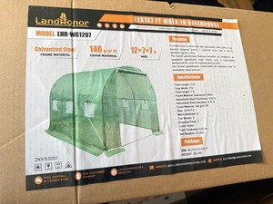 lot 5282 image: Unused Land Honor 12 x 7 x 7 Ft Walk-in Greenhouse (LHR-WG1207)