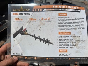 lot 5208 image: Unused Land Honor Mini Skid Steer Auger Drives (MAD-73-05C)