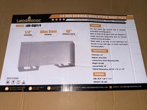 lot 5321 image: Unused Land Honor 14 In Universal Quick Attach Mount Plate (LHR-UQA14)