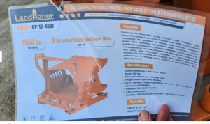 lot 5199 image: Unused Land Honor The Grapple Pro Built For full-Size Skid Steer Attachments (GP-12-48W)