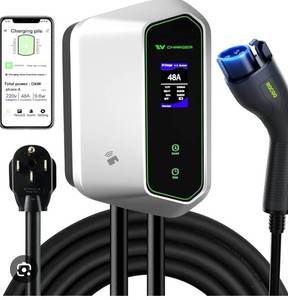 lot 7820 image: ROCGO Electric Vehicle Charging Station with Mobile App Control - Retail $299