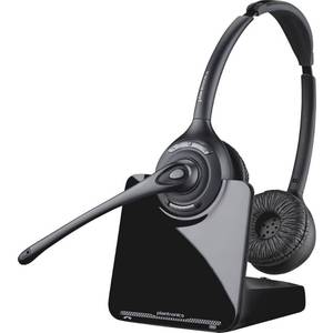 lot 17036 image: Plantronics PL-CS520 Binaural Wireless Headset System, BlackSilver - Retail $220