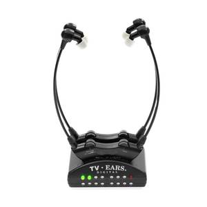 lot 22350 image: TV � EARS 5.0 Dual Digital Wireless Headset System for Watching, Includes 2 Headsets & RF Transmitter Compatible with Most TV Brands, Ideal for Seniors & with Hearing Difficulties - Retail $200