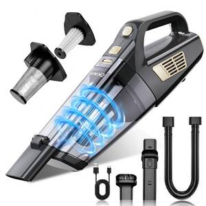 lot 22358 image: CKIKH Handheld Vacuum Cordless, 15000PA Strong Suction Hand Held Car Vacuum Cleaner Portable with Multi-Nozzles & Washable Filter, Lightweight Rechargeable Vacuum Cleaner for Home, Car, Office, Pets - Retail $47