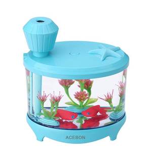lot 22361 image: ACEBON Portable Mini Humidifier, 460ml Cool Mist Small Humidifier, USB Quiet Operation Desktop Humidifiers for Baby Bedroom Travel Office Home, 2 Mist Modes (Blue) - Retail $19
