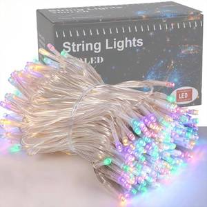 lot 22363 image: HOME LIGHTING 66ft Easter Decorative Mini Lights, 200 LED Clear Wire Fairy Starry String Lights Plug in, 8 Lighting Mode, Indoor Outdoor Xmas Tree Wedding Party Garden Decoration (Pastel Multicolor) - Retail $19