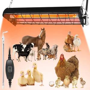 lot 22375 image: 400W Heat Lamp for 60 Chickens Upgraded 12000H Large Chicken Coop Brooder Heater Carbon Fiber Bulb Waterproof Adjustable 2 Mode Temp Safe Design for Chicks Poultry Pets (Large) - Retail $44