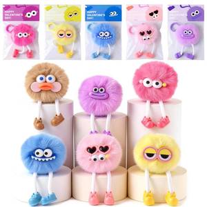 lot 22383 image: MEADIN Valentines Day Gifts for Kids - 24 Pack Pre-filled Plush Toys Keychains with Valentines Gift Cards for School classroom Class - Valentine Party Favors for Kids Boy Girls Toddlers - Retail $19