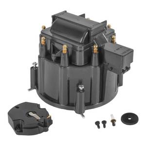 lot 22399 image: HEI Distributor Cap and Rotor Replacement For K549 SBC 283 305 307 327 350 400 BBC 454 396 427 Black Male Large Distributor Cap Rotor Kit - Retail $20