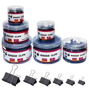 lot 22409 image: STOLCA 208 PCS Binder Clips Paper Clamps Assorted Sizes, Metal Paper Binder Clip, Black Binding Paperwork Clamp Bulk, Office Supplies for School Teachers - Retail $24