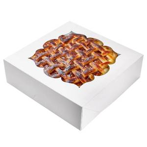 lot 22759 image: NPLUX Pie Boxes with Window 10x10x3 in Bakery Boxes Perfect for Pies, Cheesecake, Cookies, Muffins and Chocolate Covered Strawberries,Mothers Day Party Favors(White) - Retail $29