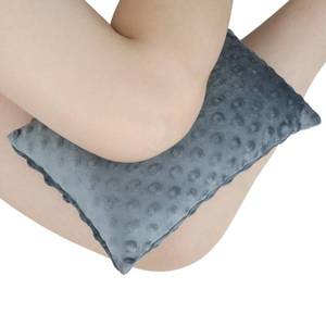 lot 22764 image: Comfortable Padding Knee Pillow for Side Sleepers Leg Support Pillows Hip Replacement Back Pain Relief Pressure off After Surgery between Thighs Joints Side Sleeping Men Women, Minky Dot Dark Gray - Retail $13
