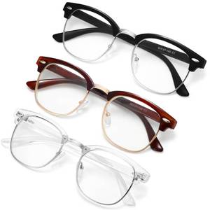 lot 30072 image: racico Blue Light Glasses for Men & Women - Mixed Material  Metal Frames with UV Protection Coating - Retail $14