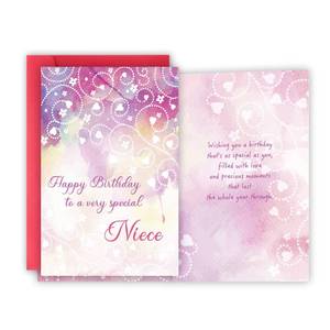 lot 30138 image: FSSDAS Niece Birthday Card, Happy Birthday Cards Gifts for Niece from Aunt Uncle - Retail $6