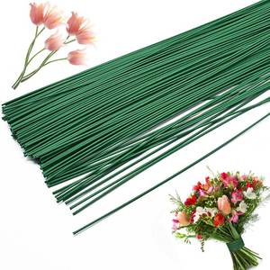 lot 30143 image: 200 PCS 22 Gauge Floral Stem Wire Flower Arrangements and DIY Crafts,Dark Green,Floral Wire for Florist Flower Arrangement 16 Inches,Diameter0.03 inch - Retail $6